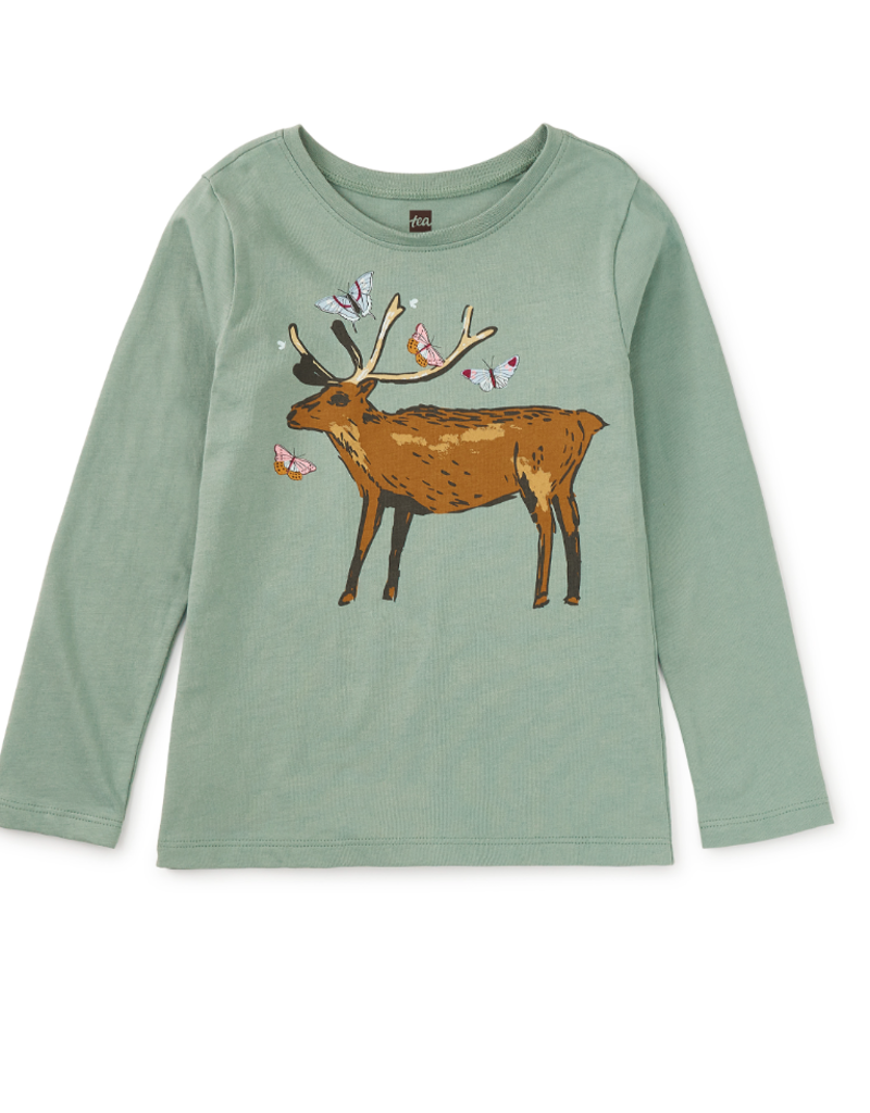 Tea Collection Deer and Butterflies Graphic Tee