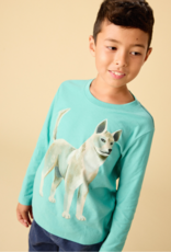 Tea Collection Korean Jindo Dog Graphic Tee Glaze  Blue