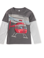 Tea Collection SALE. Heliskiing Layered Tee Thunder