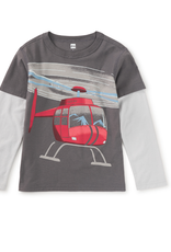 Tea Collection Heliskiing Layered Tee Thunder