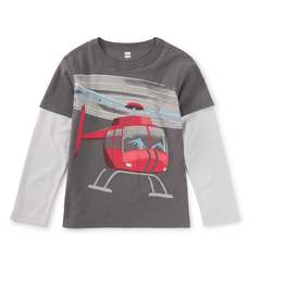 Tea Collection Heliskiing Layered Tee Thunder