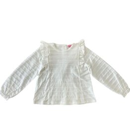 Bisby SALE Ruffle Blouse White Scallop