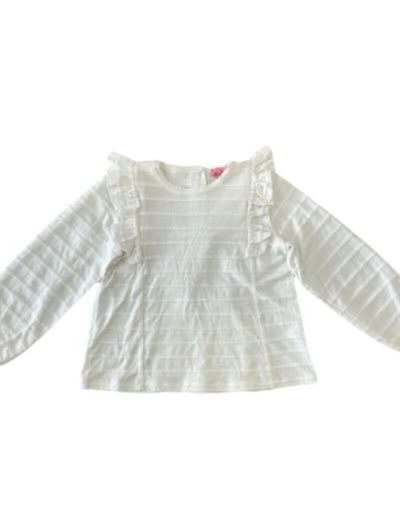 Bisby Ruffle Blouse White Scallop