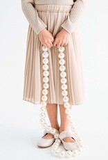 Abel & Lula Midi Lame Skirt Oat