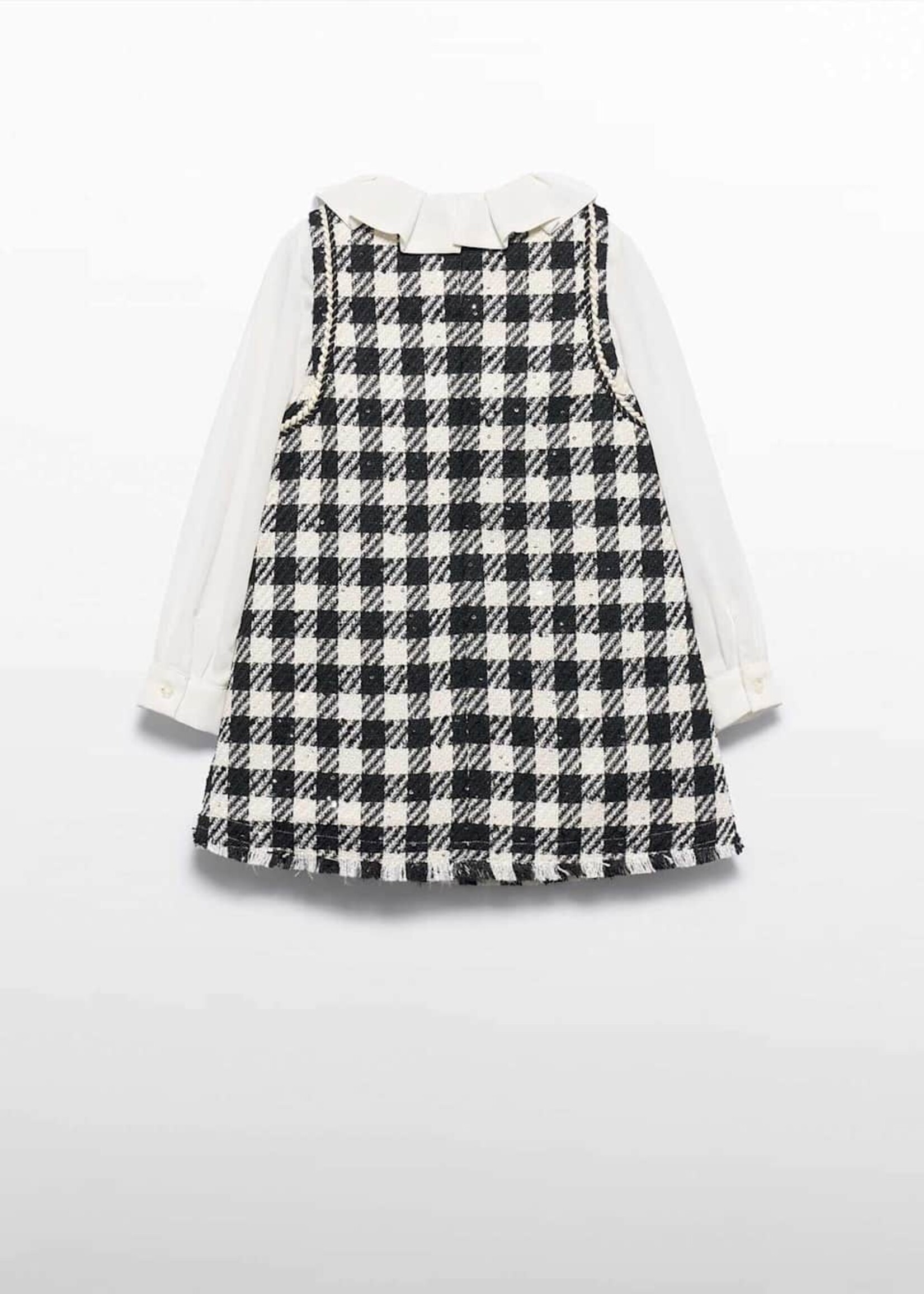 Abel & Lula Black Herringbone Dress