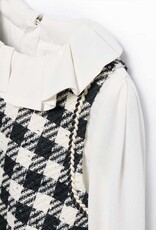 Abel & Lula Black Herringbone Dress