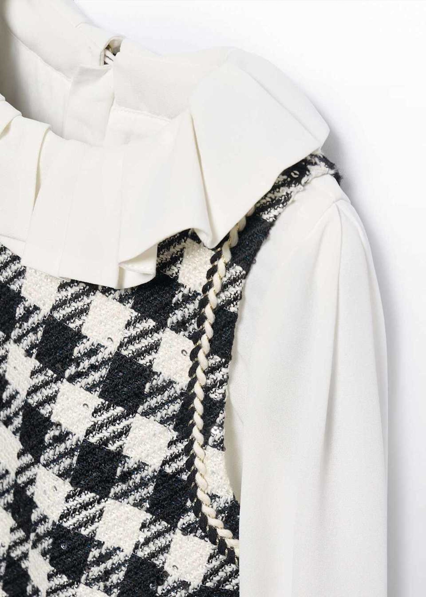 Abel & Lula Black Herringbone Dress