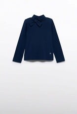 Abel & Lula Navy Turtleneck w/Bow