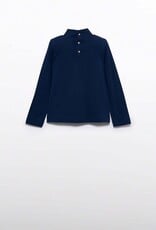 Abel & Lula Navy Turtleneck w/Bow