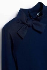 Abel & Lula Navy Turtleneck w/Bow