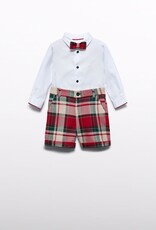 Abel & Lula Red Plaid Bermuda Set