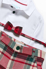 Abel & Lula Red Plaid Bermuda Set