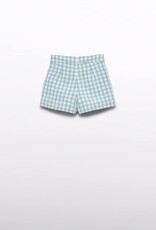Abel & Lula Soft Aqua Plaid Shorts