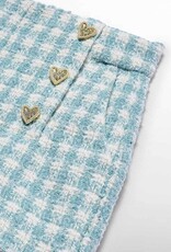 Abel & Lula Soft Aqua Plaid Shorts
