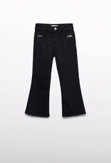 Abel & Lula Flare Denim Black Pants