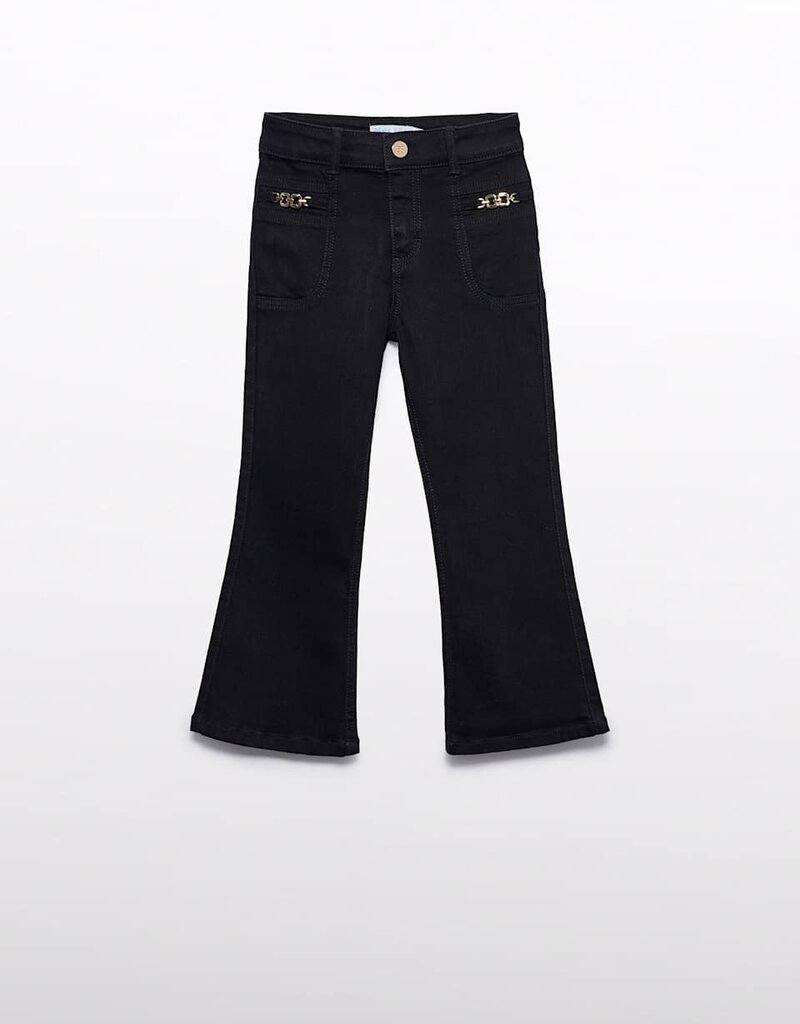 Abel & Lula Flare Denim Black Pants
