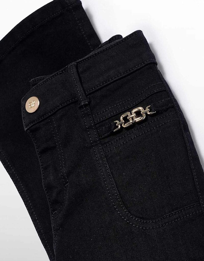 Abel & Lula Flare Denim Black Pants