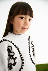 Abel & Lula White Sweater/Black Pant Set