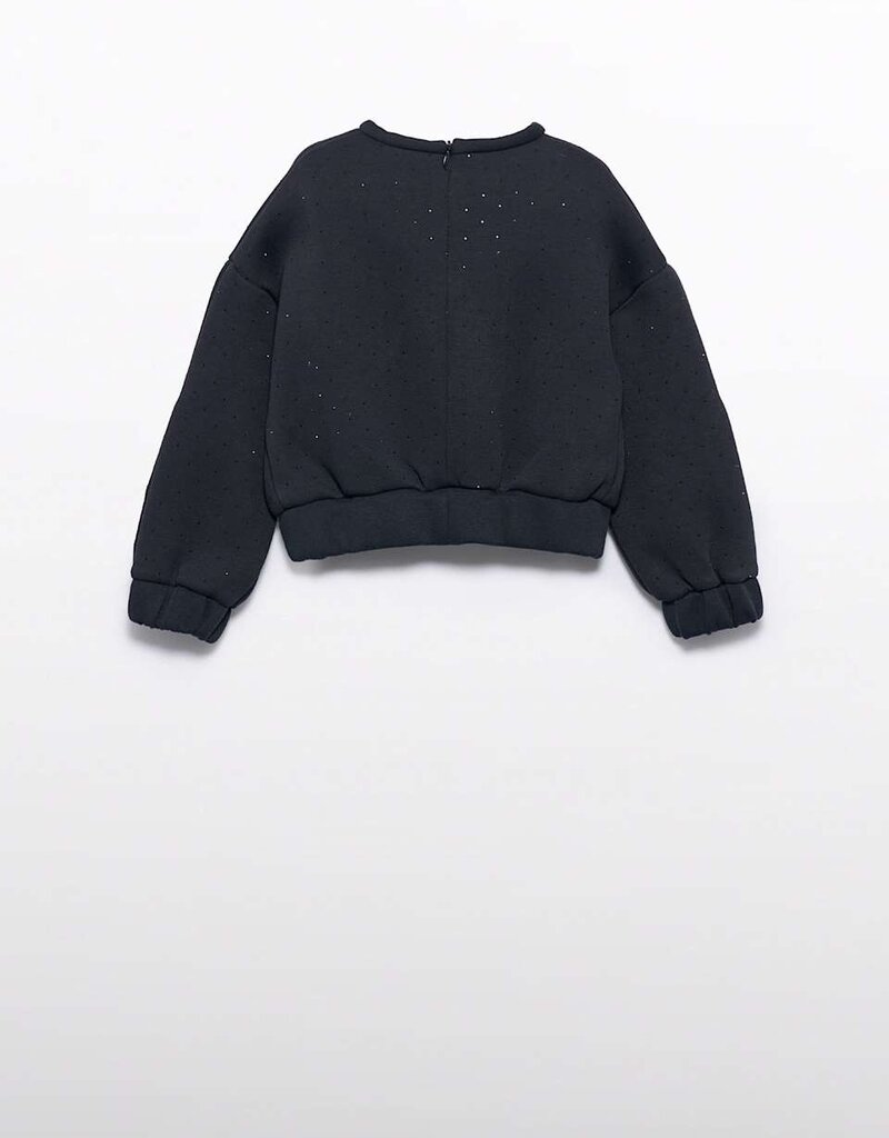 Abel & Lula Black Pullover w/Rhinestone