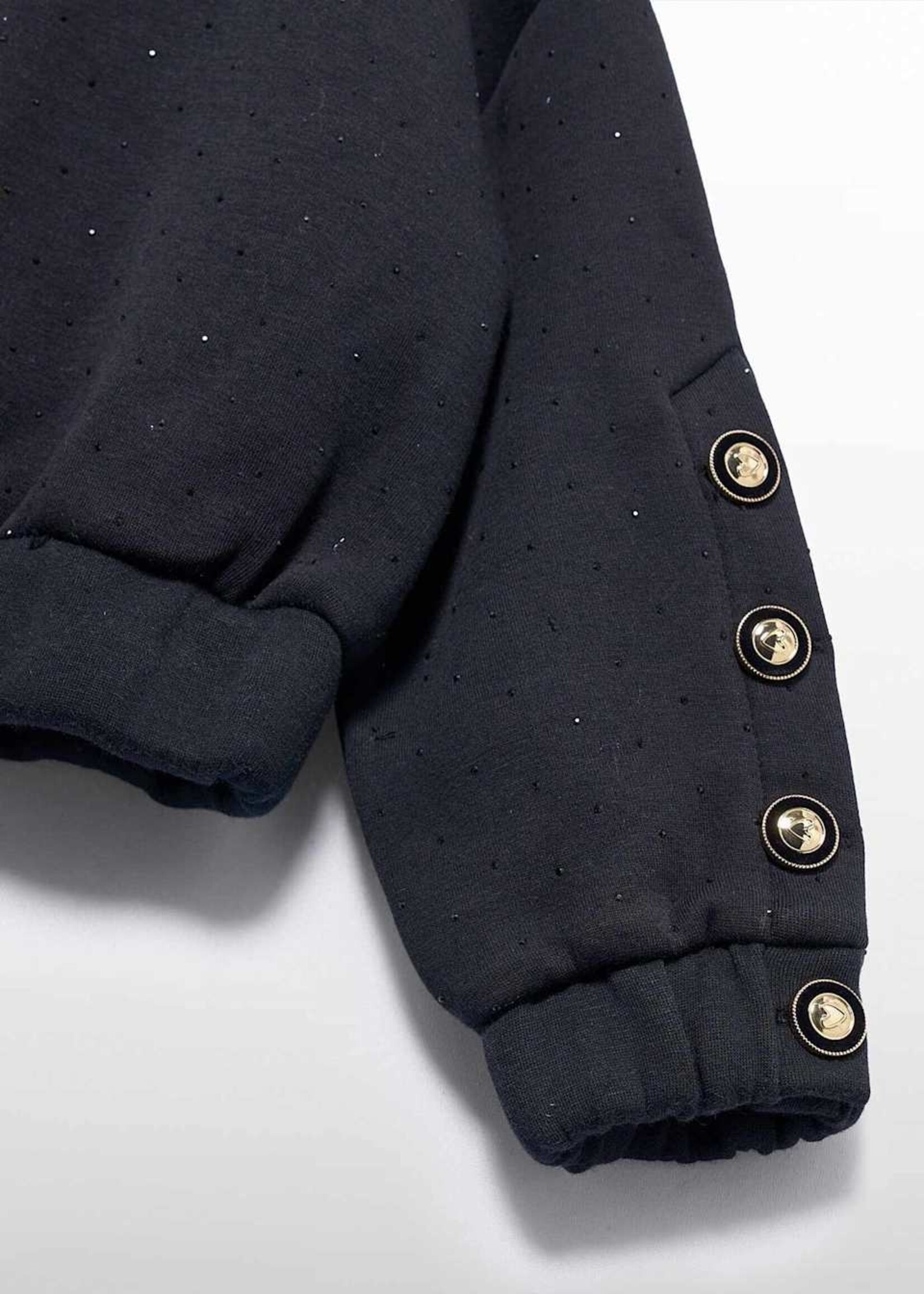Abel & Lula Black Pullover w/Rhinestone