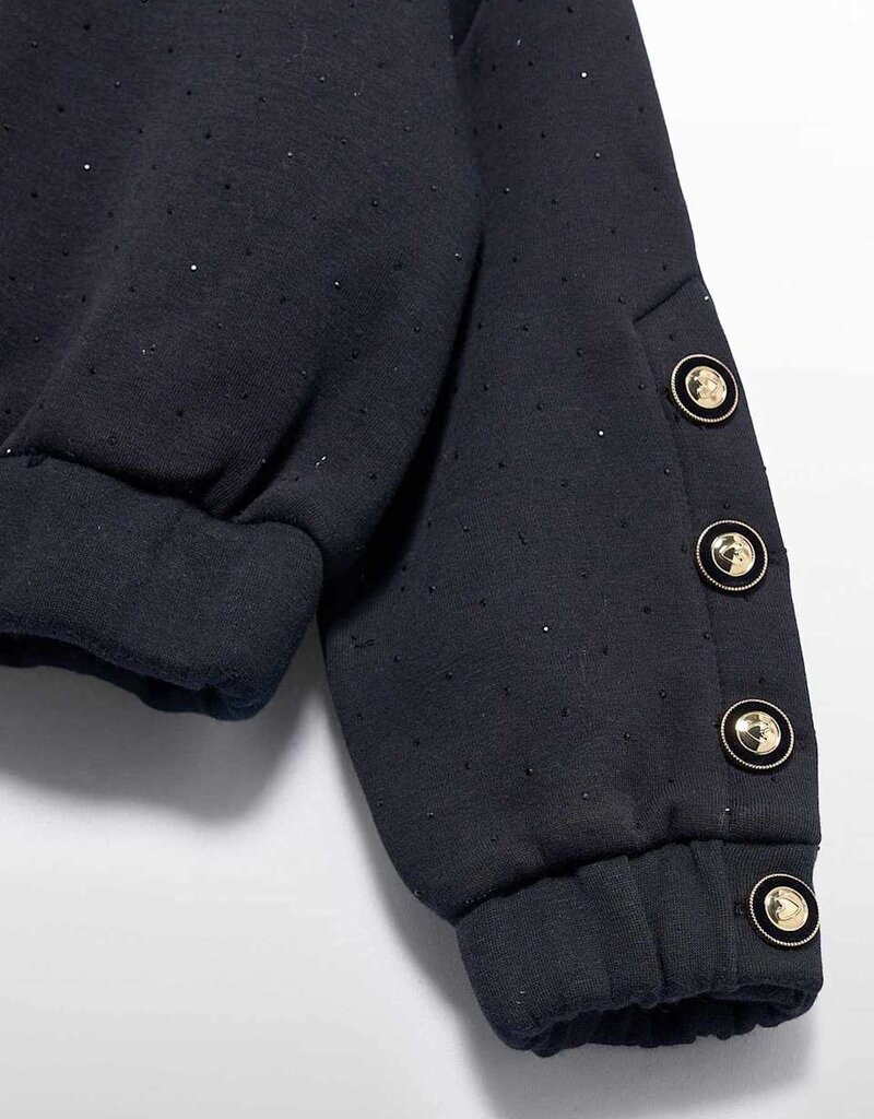 Abel & Lula Black Pullover w/Rhinestone