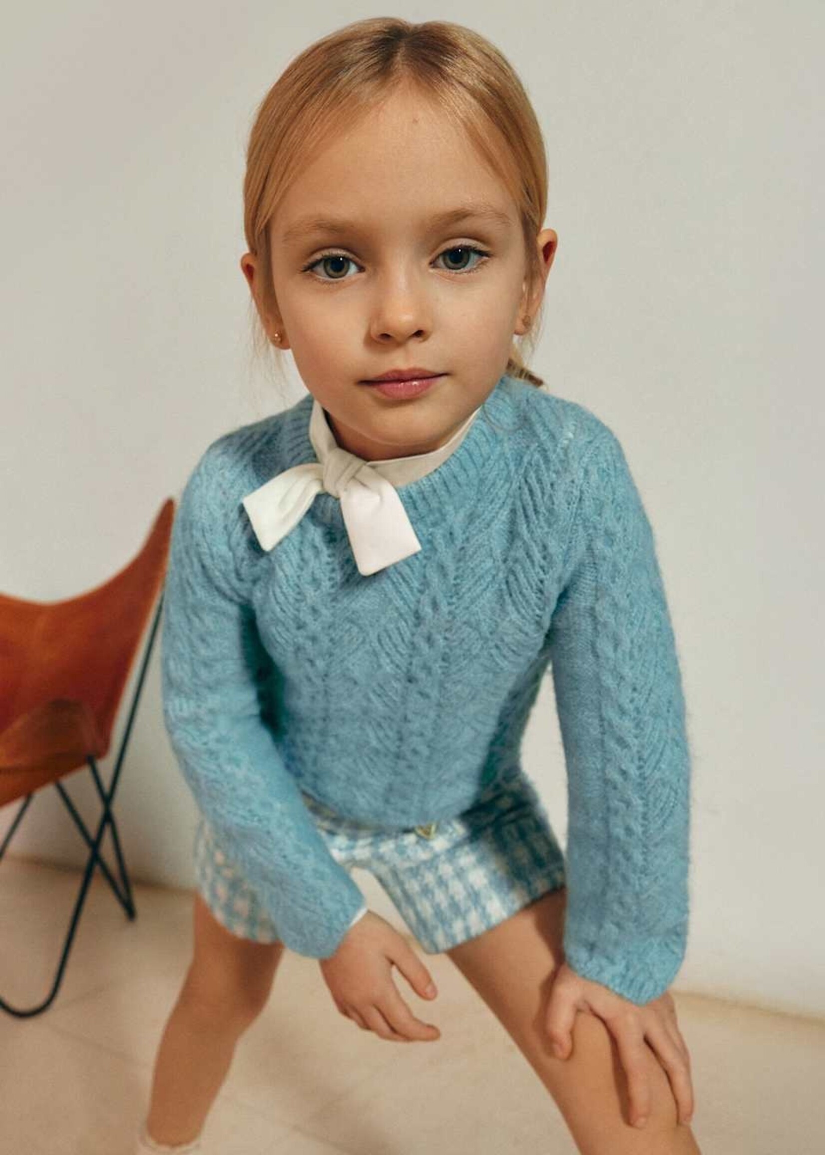 Abel & Lula Soft Aqua Knit Sweater
