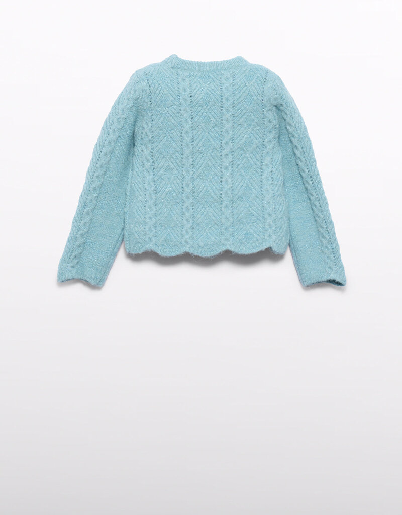 Abel & Lula Soft Aqua Knit Sweater