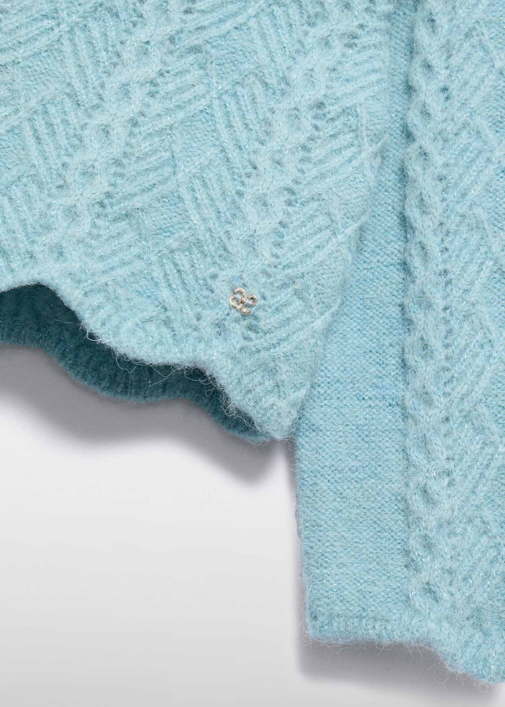 Abel & Lula Soft Aqua Knit Sweater