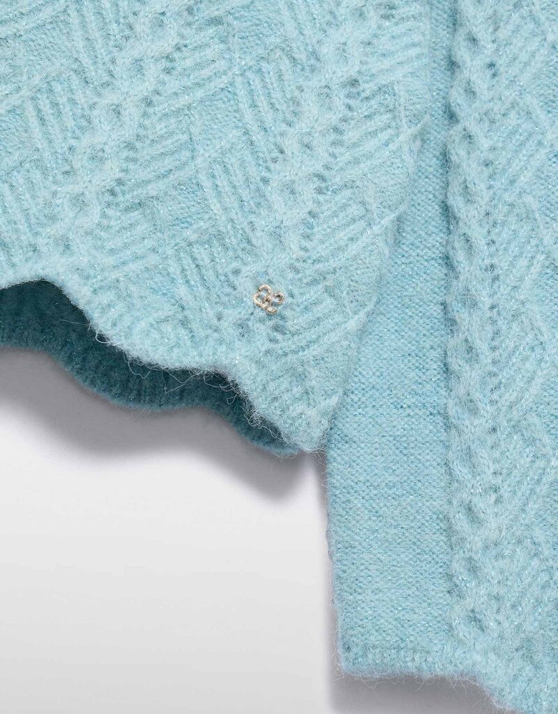 Abel & Lula Soft Aqua Knit Sweater