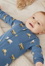 Petit Lem CONSTRUCTION TRUCK PRINT COBALT SLEEPER
