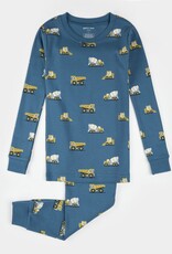 Petit Lem CONSTRUCTION TRUCK PRINT COBALT  PJ SET