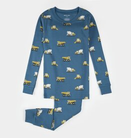 Petit Lem CONSTRUCTION TRUCK PRINT COBALT PJ SET
