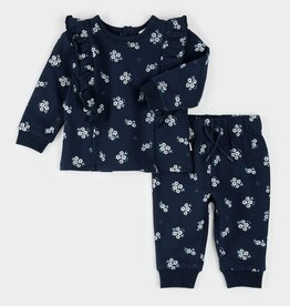 Petit Lem SALE FLORAL PRINT BLUE PANT SET