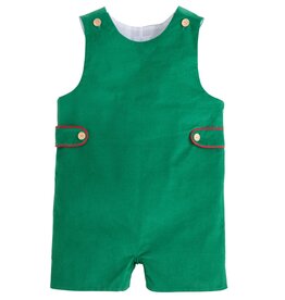 Little English Button Tab John John Evergreen Corduroy