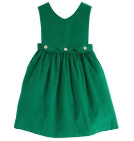 Little English Button Panel Jumper Evergreen Corduroy