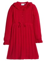 Little English SALE. Pointelle Sweater Dress Red