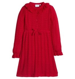 Little English SALE Pointelle Sweater Dress Red