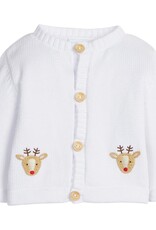 Little English Crochet Cardigan Reindeer