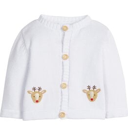 Little English Crochet Cardigan Reindeer