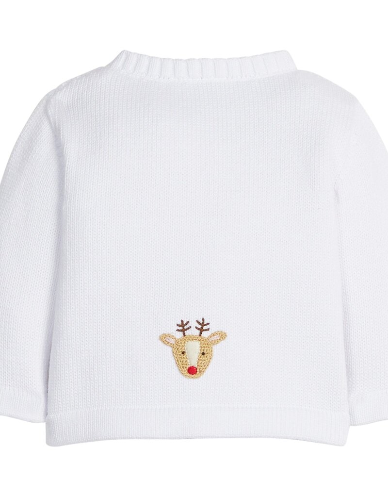 Little English Crochet Cardigan Reindeer