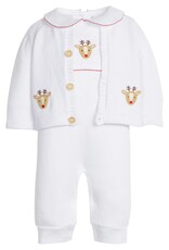 Little English Crochet Cardigan Reindeer
