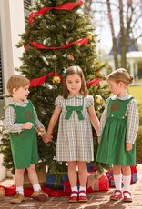 Little English Ruffled Peter Pan Blouse Mistletoe Tartan