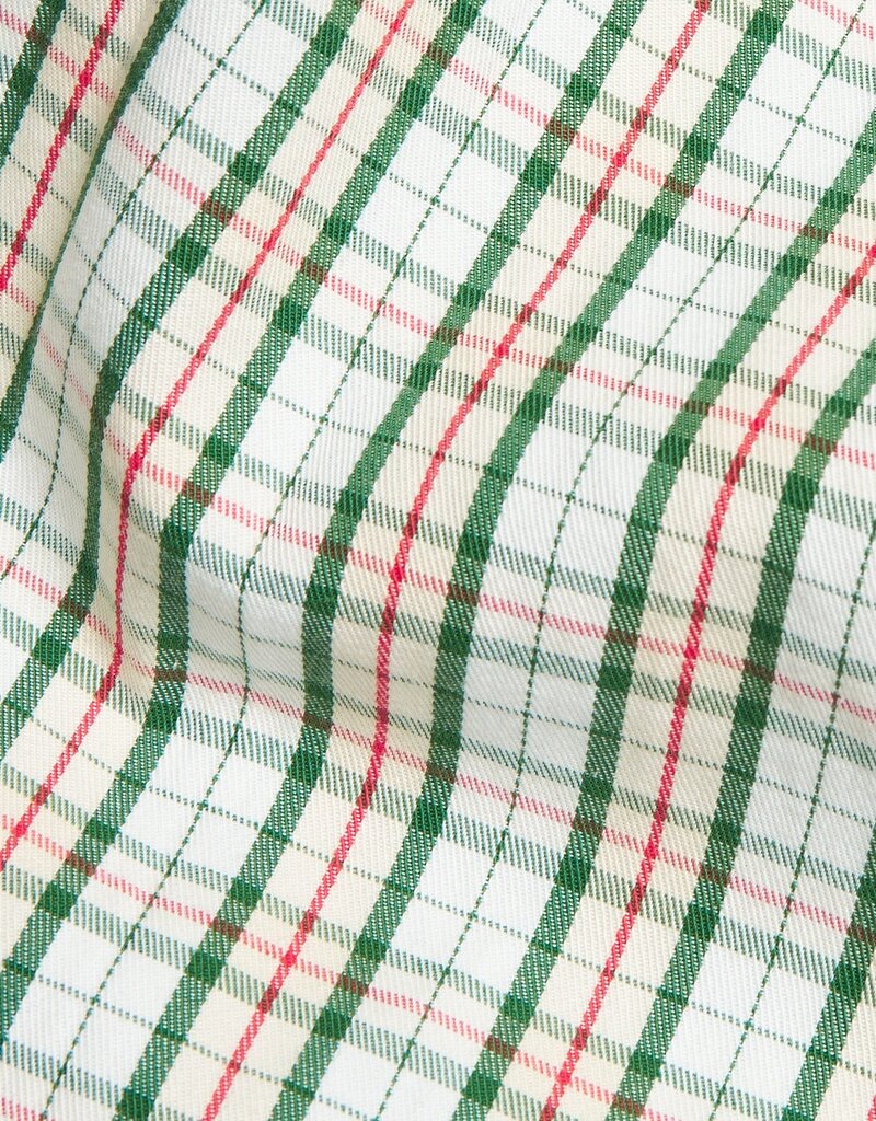 Little English Ruffled Peter Pan Blouse Mistletoe Tartan