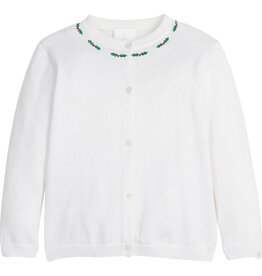 Little English Embroidered Essential Cardigan Holly