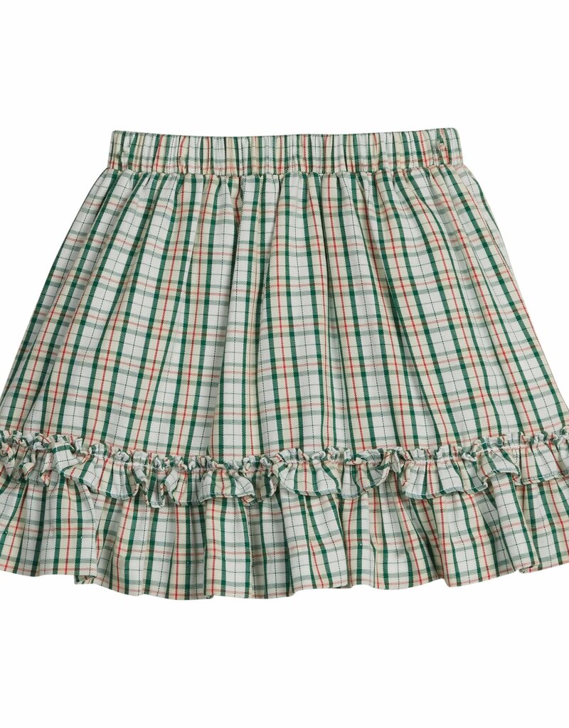Little English Flounce Skirt Mistletoe Tartan