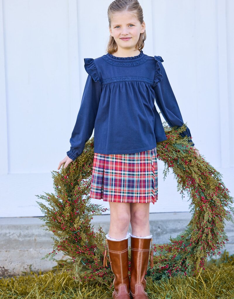 Little English Fringe Skirt Middleburg Plaid
