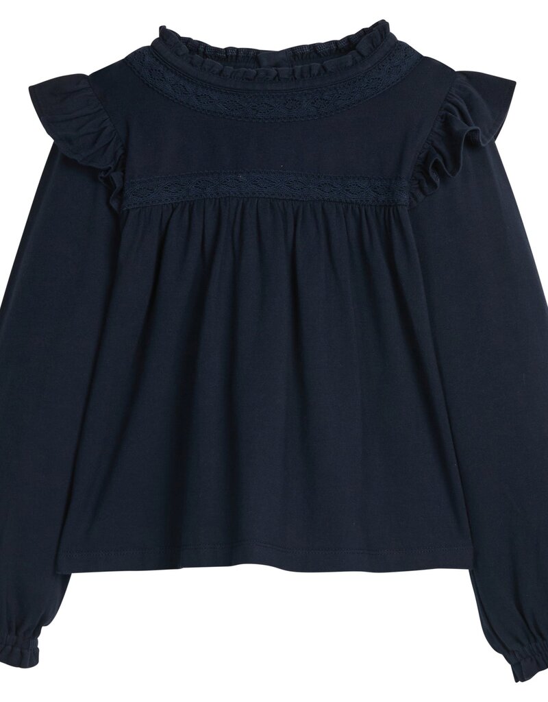 Little English Shannon Blouse Navy