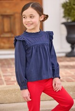 Little English Shannon Blouse Navy