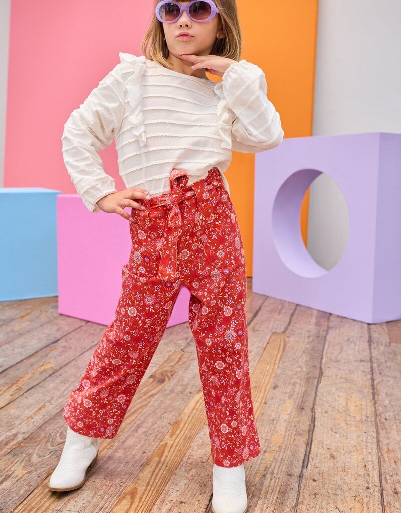 Bisby Ruffle Blouse White Scallop