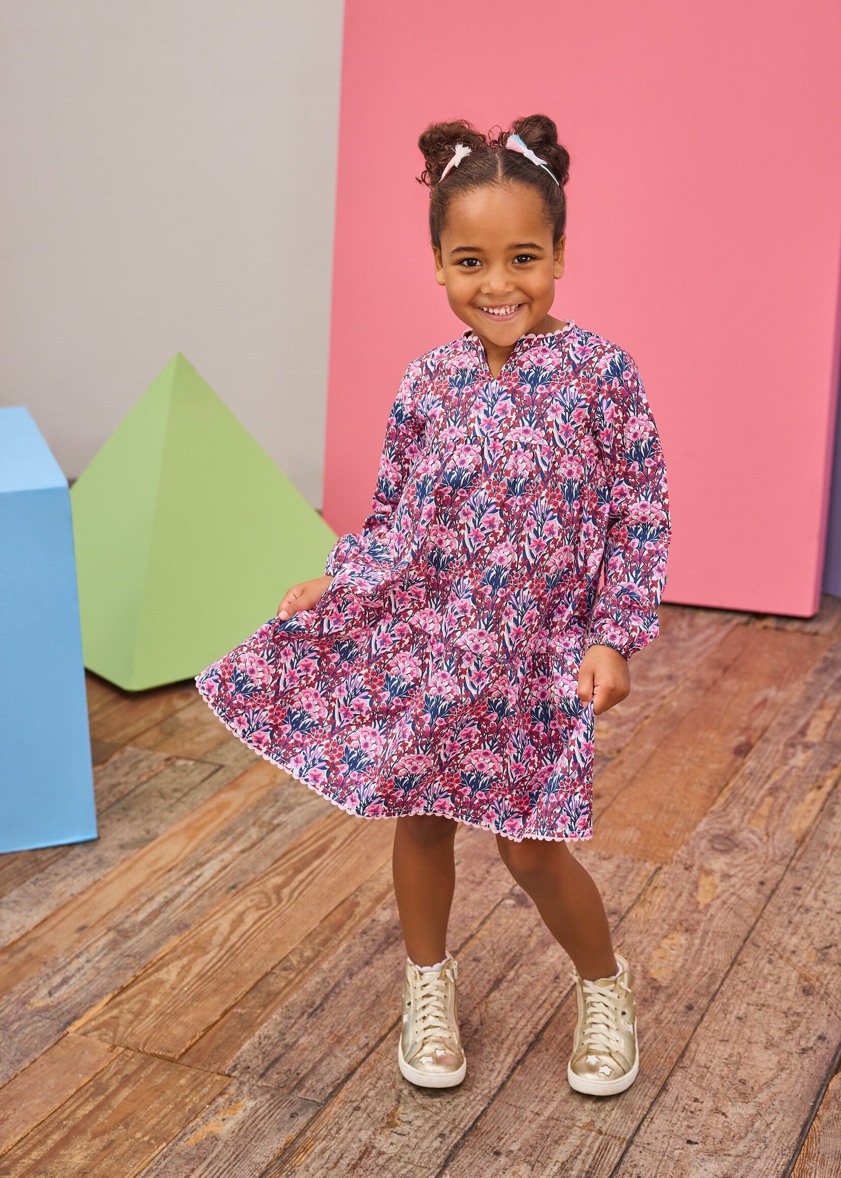 Bisby Positano Dress L/S Foxcroft Winter Floral